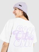 Miss Tee Good Vibings Wording T-Shirt white