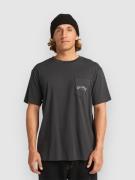 Billabong Stacked Arch Pkt T-Shirt washed black
