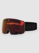 Sinner Arc Matte Black Goggle dbl full red mirror vent