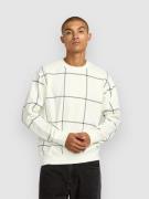 RVCA Vacancy Window Pane Crew Pullover natural
