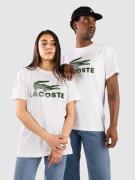 Lacoste Regular Fit Printed Cotton T-Shirt white