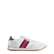 Ralph Lauren Train 89 Sneakers White Tumbled/Grey Microsuede/Navy w/ R...