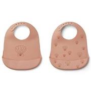 Liewood 2-Pack Tilda Haklappar Seashell Pale Tuscany One Size