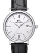 IWC Herrklocka IW356501 Portofino Silverfärgad/Läder Ø40 mm