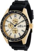 Invicta Herrklocka 38405 Aviator Gulguldstonad/Gummi Ø45 mm