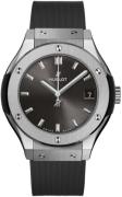 Hublot Damklocka 581.NX.7071.RX Classic Fusion Grå/Gummi Ø33 mm