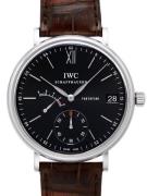 IWC Herrklocka IW510102 Portofino Hand-Wound 8 Days Grå/Läder Ø45