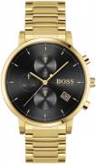 Hugo Boss Herrklocka 1513781 Integrity Svart/Gulguldtonat stål Ø43