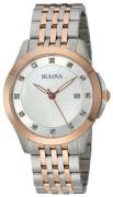 Bulova Damklocka 98P162 Diamond Vit/Roséguldstonat stål Ø36 mm