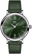 IWC Damklocka IW357412 Portofino Grön/Läder Ø34 mm