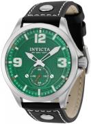 Invicta Herrklocka 39186 Aviator Grön/Läder Ø44 mm