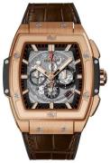 Hublot Herrklocka 601.OX.0183.LR BB King Skelettskuren/Läder