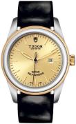 Tudor Damklocka M53003-0047 Glamour Date Gulguldstonad/Läder Ø31 mm