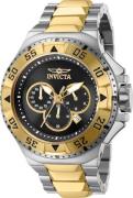 Invicta Herrklocka 43649 Excursion Svart/Gulguldtonat stål Ø50 mm