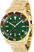 Invicta Herrklocka 40489 Pro Diver Grön/Gulguldtonat stål Ø40 mm