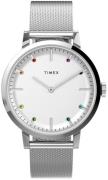 Timex Damklocka TW2V36900 Midtown Vit/Stål Ø36 mm