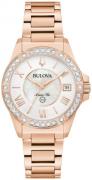 Bulova Damklocka 98R295 Marine Star Vit/Roséguldstonat stål Ø32 mm