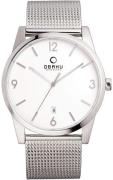 Obaku Herrklocka V169GDCIMC Sten Vit/Stål Ø41 mm