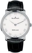 Blancpain Herrklocka 6635-1542-55B Villeret Silverfärgad/Läder Ø40