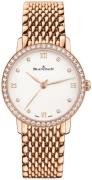 Blancpain Damklocka 6104-2987-MMB Villeret Vit/18 karat roséguld