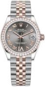 Rolex Damklocka 278381RBR-0030 Datejust 31 Grå/18 karat roséguld