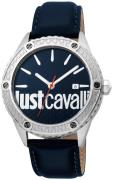 Just Cavalli Herrklocka JC1G080L0035 Blå/Läder Ø44 mm