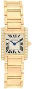 Cartier Damklocka WJTA0024 Tank Francaise Silverfärgad/18 karat gult