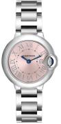 Cartier Damklocka W6920038 Ballon Blue Rosa/Stål Ø28 mm