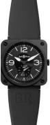 Bell & Ross BR S Quartz Herrklocka BRS-BLC-MAT-SRB Svart/Gummi