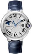 Cartier Ballon Blue Herrklocka WSBB0020 Silverfärgad/Läder Ø37 mm