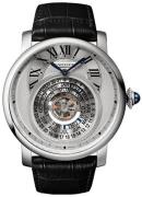 Cartier Rotonde De Cartier Herrklocka W1556242 Silverfärgad/Läder