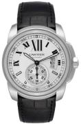 Cartier Calibre de Cartier Herrklocka W7100037 Silverfärgad/Läder