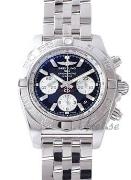 Breitling Chronomat B01 Herrklocka AB0110 BLA WHT Svart/Stål Ø43 mm