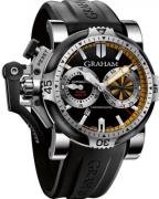 Graham Chronofighter Oversize Herrklocka 2OVEV.B15A Svart/Gummi Ø47