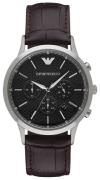 Emporio Armani Herrklocka AR2482 Dress Svart/Läder Ø43 mm