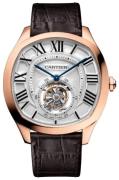 Cartier Herrklocka W4100013 Drive De Silverfärgad/Läder