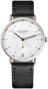 Nomos Glashütte Herrklocka N-1102 Metro Silverfärgad/Läder Ø38.5