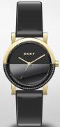 DKNY Damklocka NY2988 Soho Svart/Läder Ø34 mm