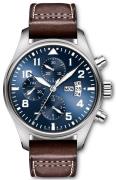 IWC Herrklocka IW377706 Pilots Classic Blå/Läder Ø44 mm