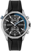 Hugo Boss Herrklocka 1513820 Globetrotter Svart/Gummi Ø46 mm