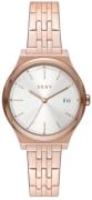 DKNY Damklocka NY2947 Parsons Vit/Roséguldstonat stål Ø34 mm