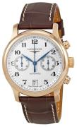 Longines Herrklocka L2.669.8.78.3 Master Silverfärgad/Läder Ø38.5