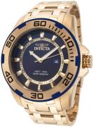 Invicta Herrklocka 39110 Pro Diver Blå/Gulguldtonat stål Ø50 mm