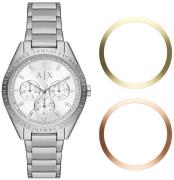 Armani Exchange Damklocka AX7142SET Lady Giacomo Silverfärgad/Stål