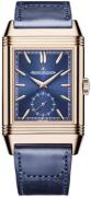 Jaeger LeCoultre Herrklocka 398258J Reverso Blå/Läder