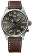 Glycine Herrklocka GL0367 Airpilot Dual Time Svart/Läder Ø44 mm