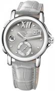 Ulysse Nardin Damklocka 243-22-30-02 Dual Time Lady Grå/Läder Ø37