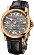 Ulysse Nardin Herrklocka 246-55-69 Dual Time Grå/Läder Ø42 mm