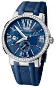 Ulysse Nardin Herrklocka 243-00B-3-43 Dual Time Blå/Gummi Ø43 mm