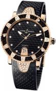 Ulysse Nardin Damklocka 8106-101E-3C-12 Ladies Diver Svart/Gummi Ø40